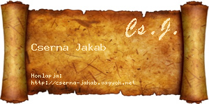 Cserna Jakab névjegykártya